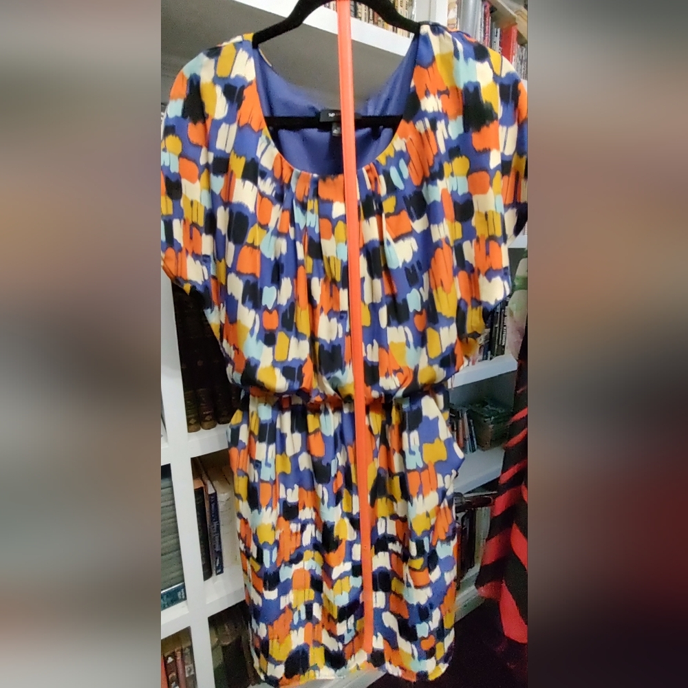Colorful Abstract Print Dress